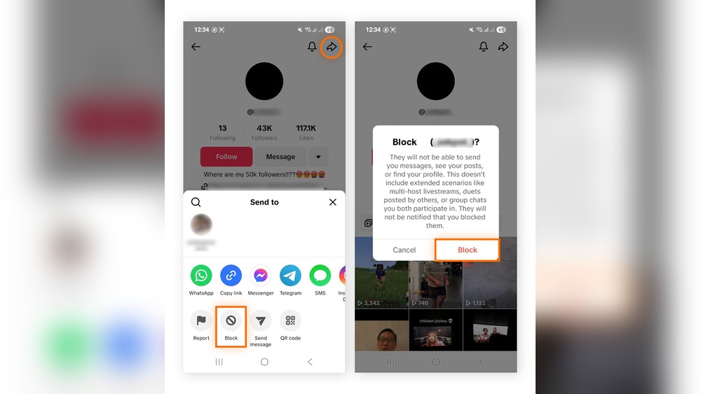 How to Block Accounts on Tiktok