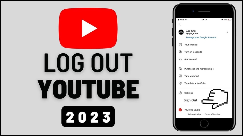How to Logout in Youtube